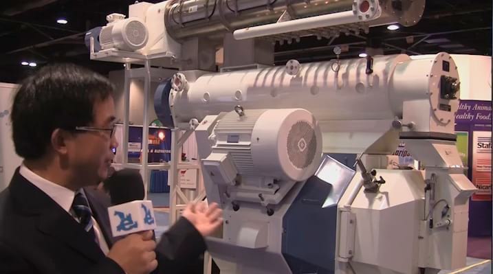 Pelleting machine for aquafeed. Tim Xu (Jiangsu Muyang Group Co.,Ltd)