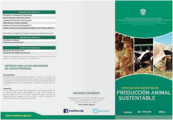 Programa de Especialidad y Maestría en Producción Animal Sustentable - Varias