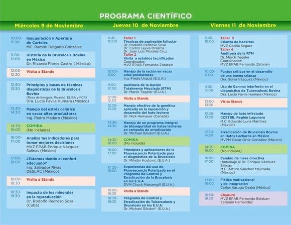 Programa - "16o. Comgreso Internacional de Médicos veterinarios Especialistas en Bovinos "