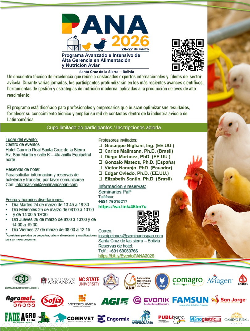 PANA 2026 - Programa intensivo y avanzado de alta gerencia en alimentaci&oacute;n y nutrici&oacute;n aviar
